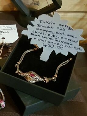 Turkish Antique-Style Ruby and Gold Bracelet